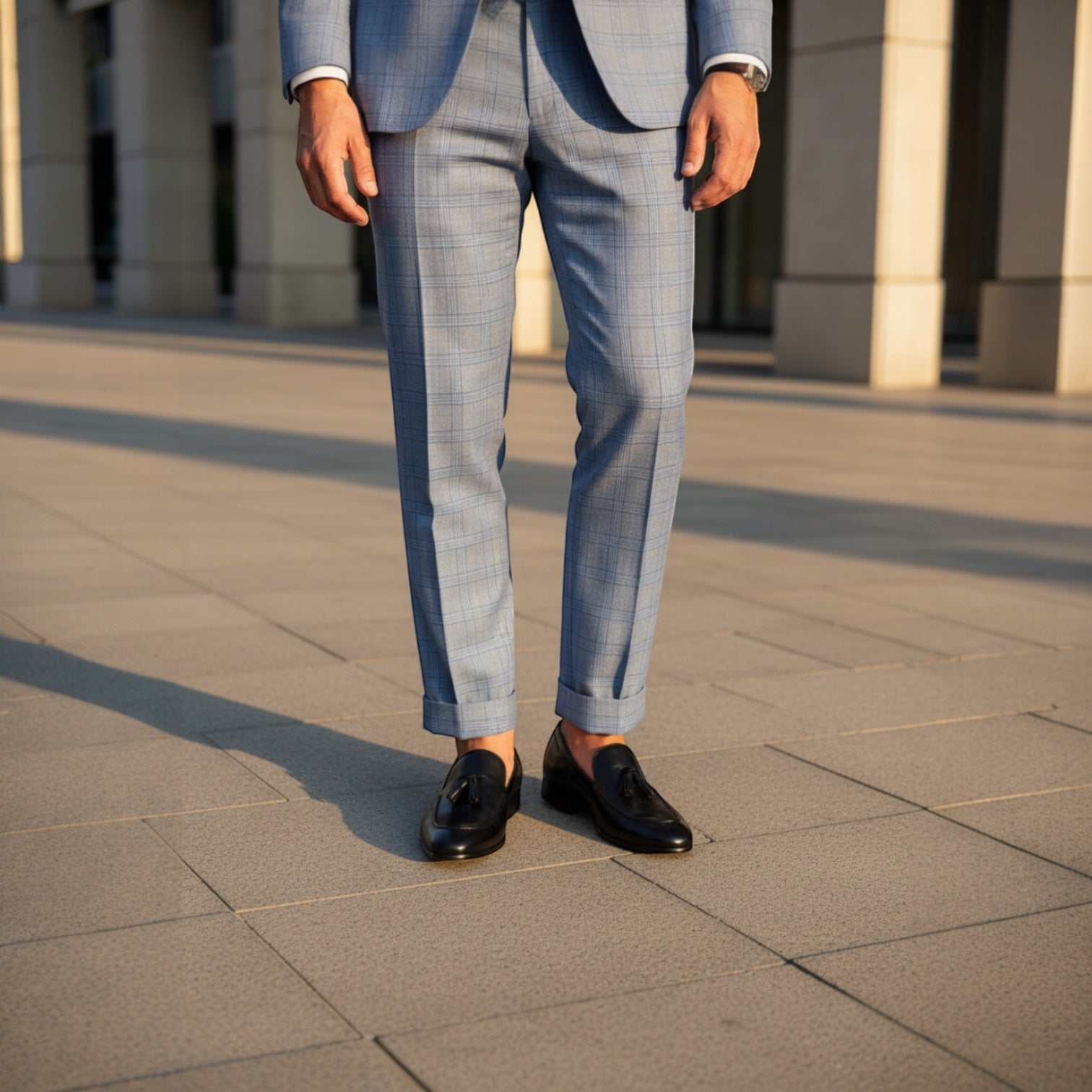 Barcon Getta Inc KAMPALA tassel loafers in black full-grain leather with a mirror-polished finish and amber lining.