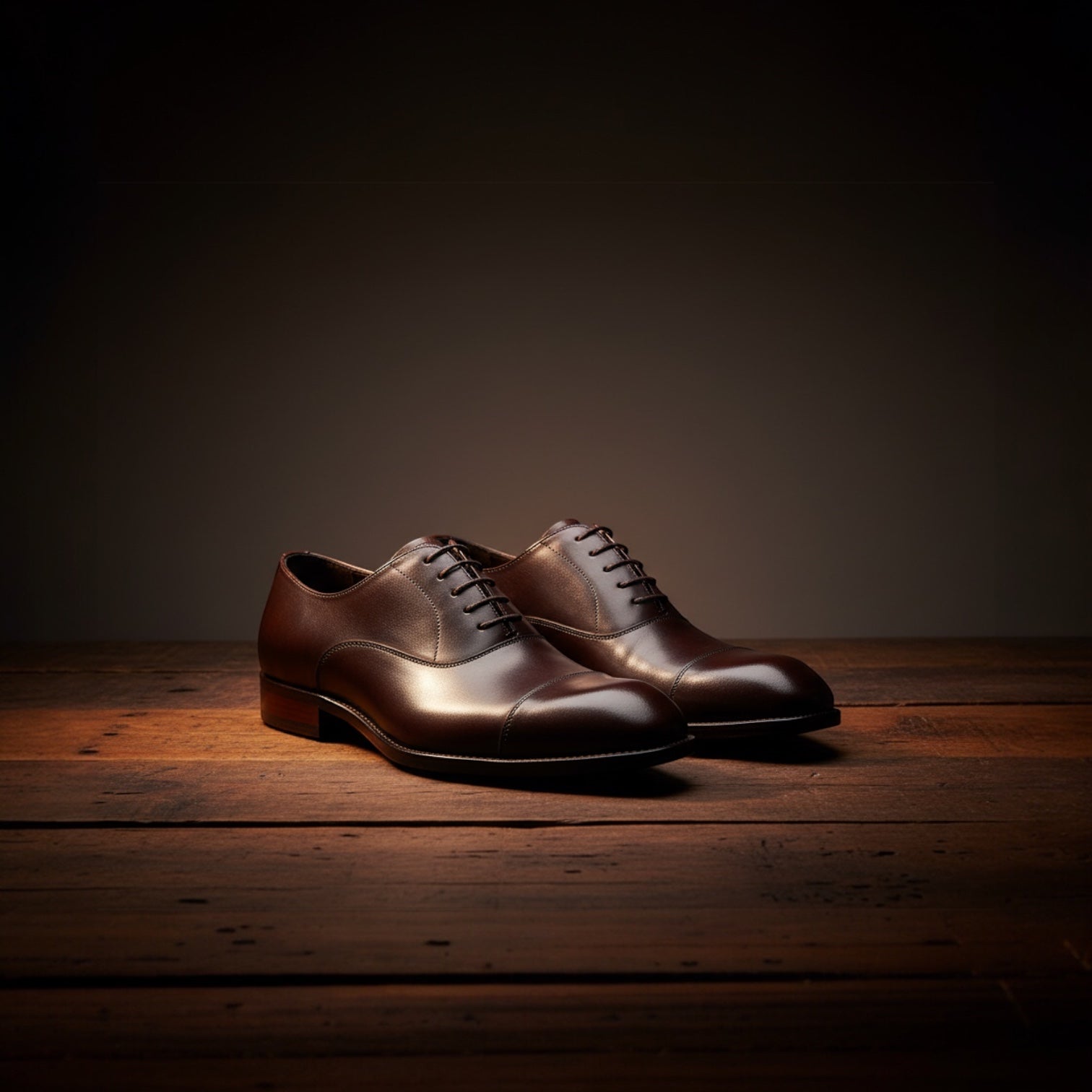 Barcon Getta Inc MOGADISHU CLASS dark espresso brown full grain leather cap toe Oxford dress shoes.