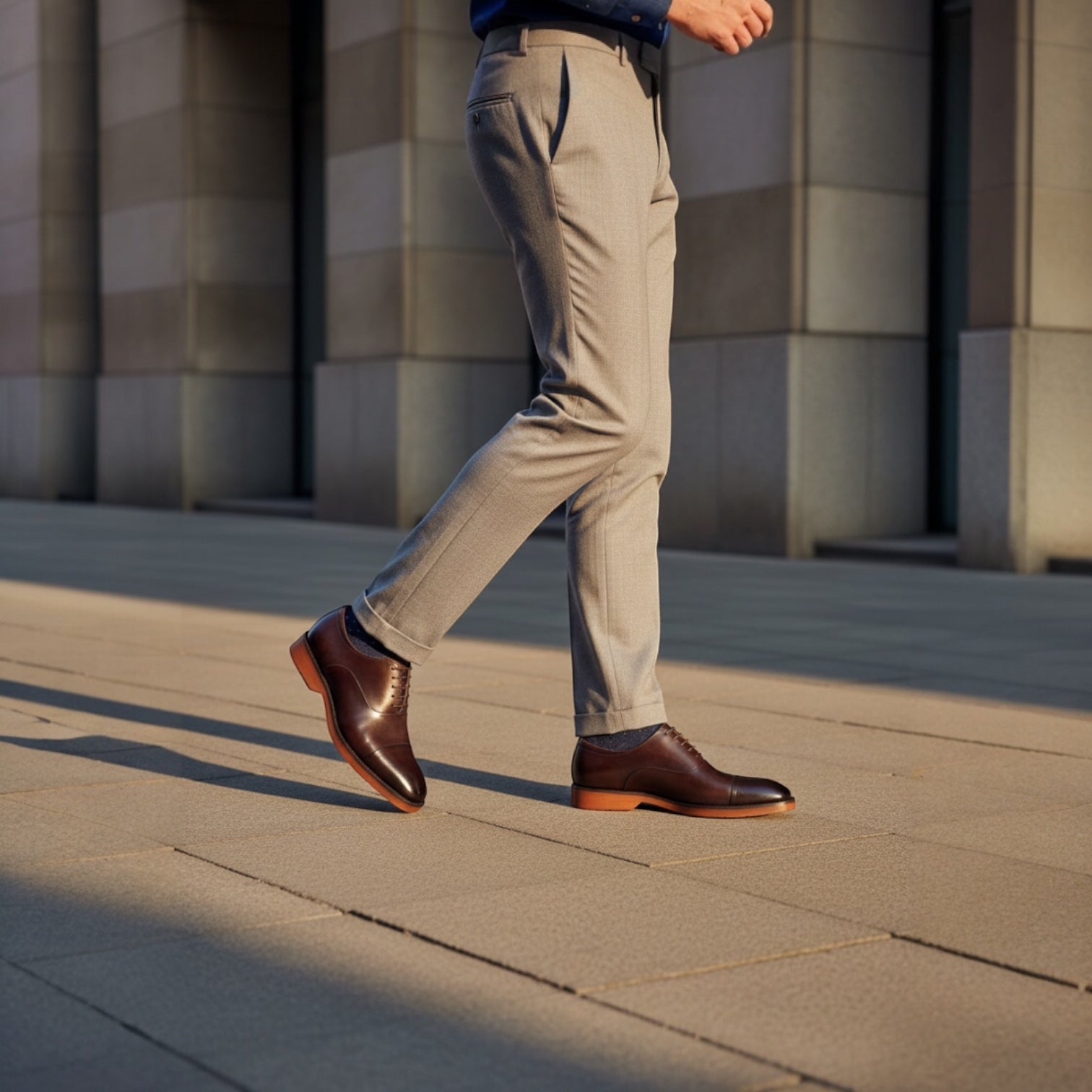 Barcon Getta Inc SAO TOME oxblood brown cap toe Oxford dress shoes with burnt orange sole. Full grain leather.