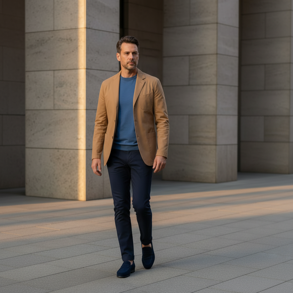 Barcon Getta Inc PHAROAH navy suede penny loafers with a hand-stitched moccasin toe and penny strap.