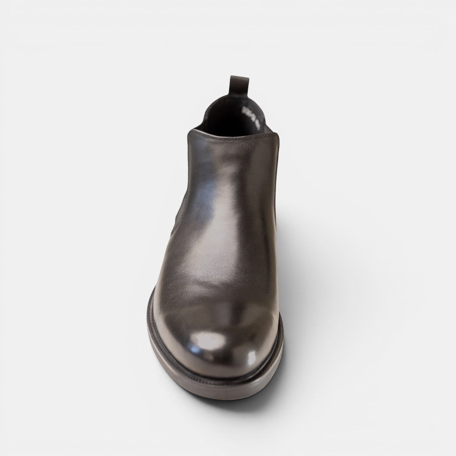 Barcon Getta Inc ACCRA Chelsea Boots in black leather with elastic side panels and durable sole.