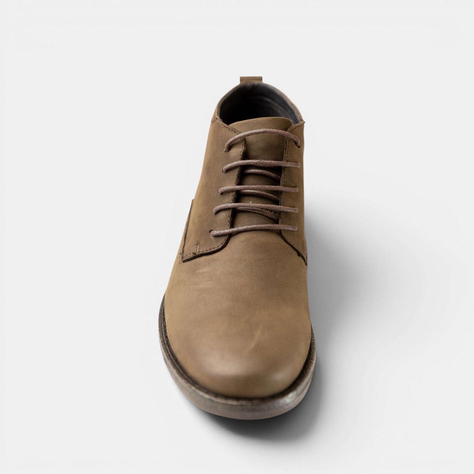 Barcon Getta Inc WINDHOEK tan suede lace-up chukka boots with durable sole.