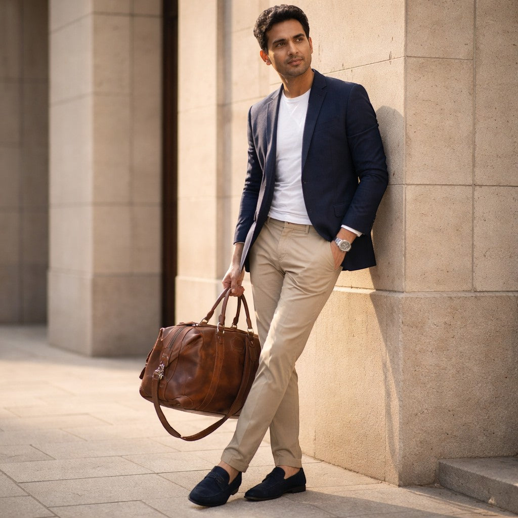 Barcon Getta Getaway Duffel Travel  Bag-  Coffee - Full Grain Leather Business Travel Lifestyle