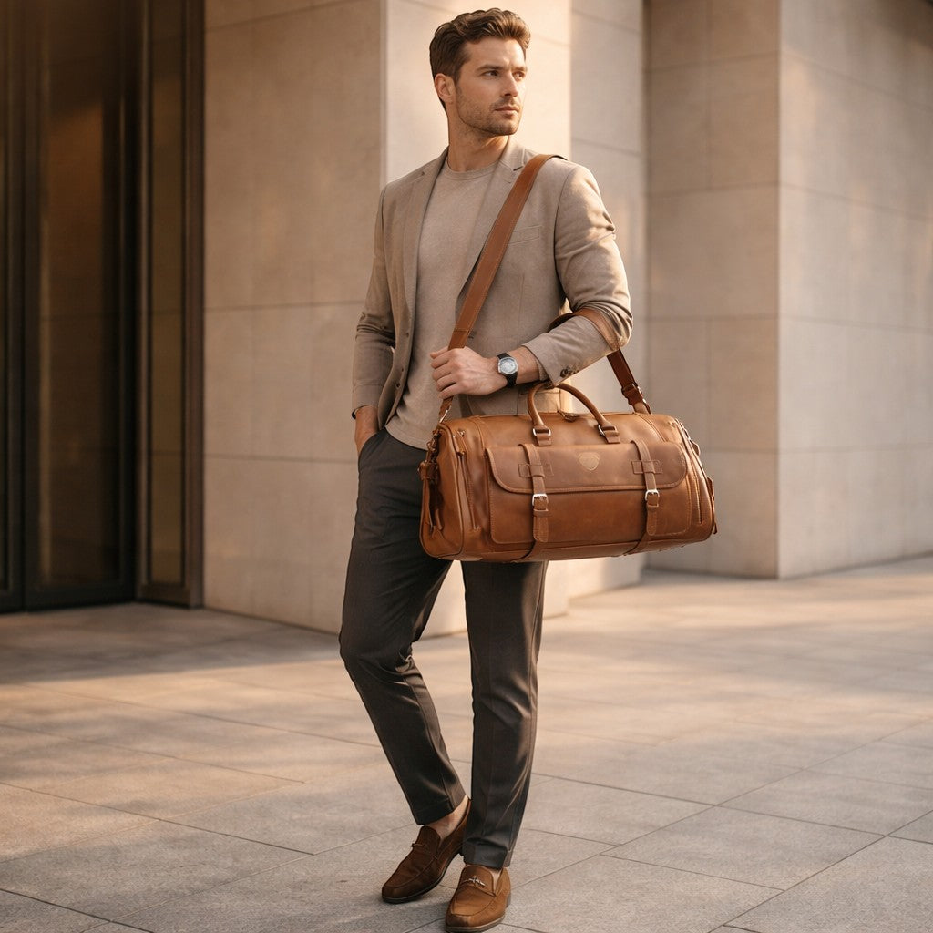 Barcon Getta Explorer Small Duffel Travel  Bag – Brown – Full Grain Leather Business Travel Lifestyle