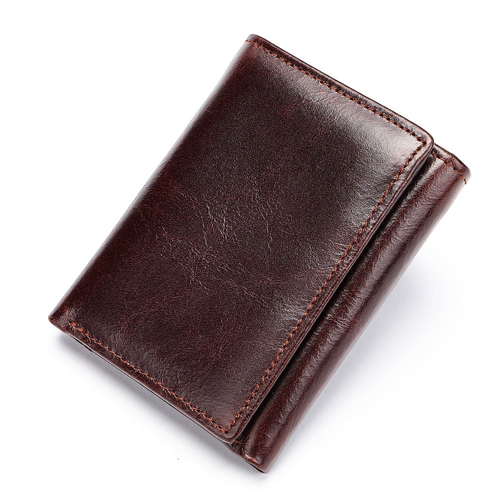 Barcon Getta Inc 2 Way folder wallet made of genuine leather with 10 card slots, 2 bill compartments, and ID window.