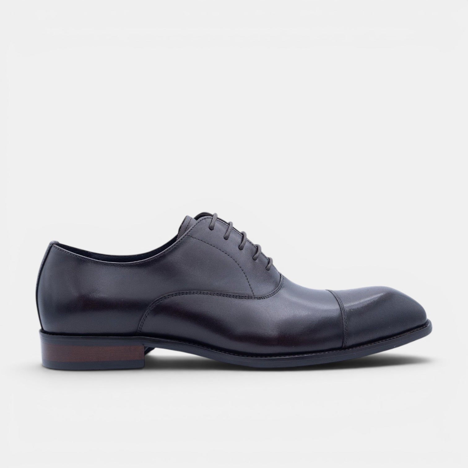 Barcon Getta Inc MOGADISHU CLASS dark espresso brown full grain leather cap toe Oxford dress shoe