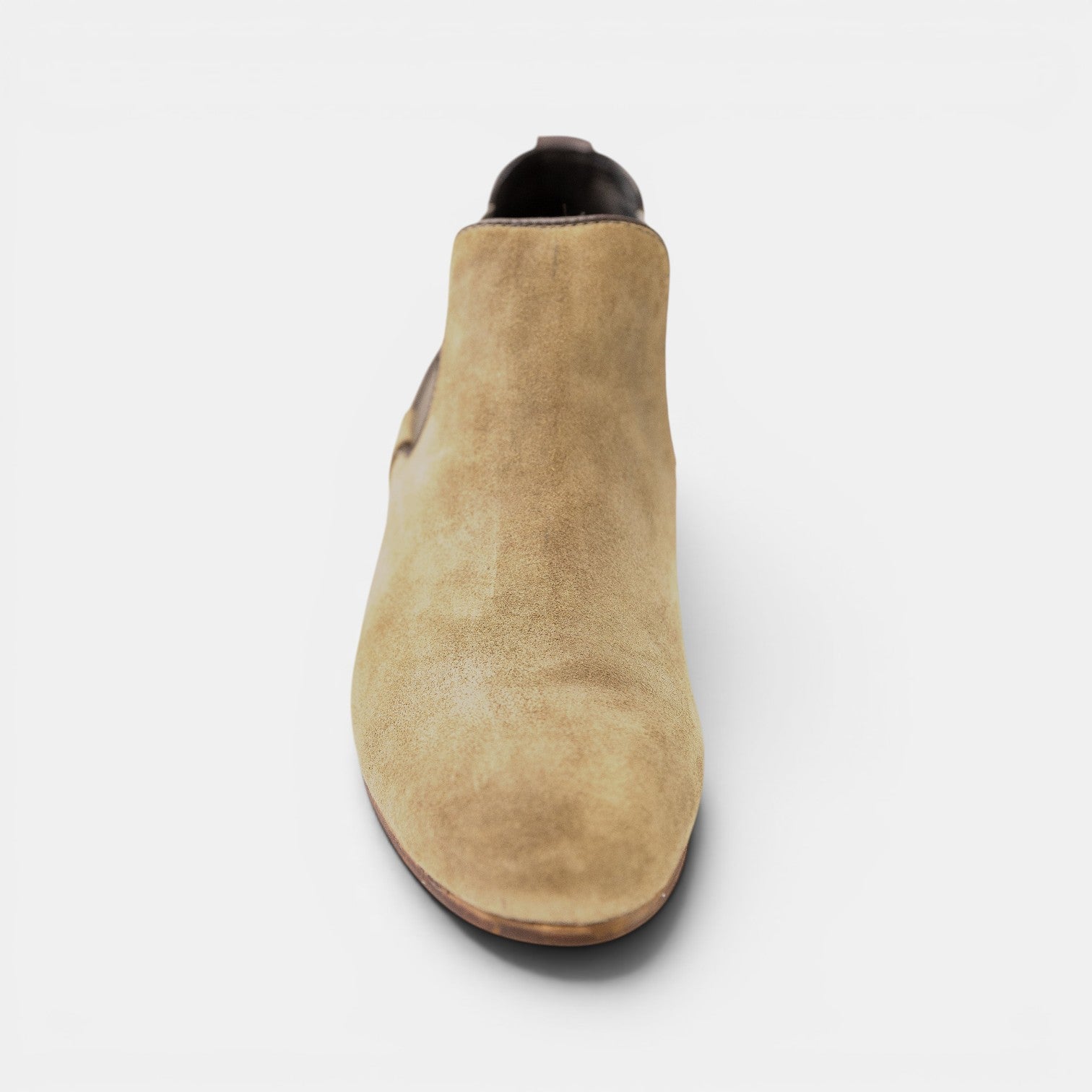 Barcon Getta Inc tan suede Chelsea boots with elasticated side panels and a subtle heel.